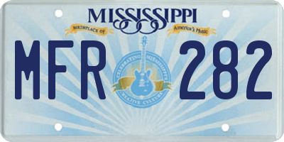MS license plate MFR282