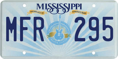 MS license plate MFR295