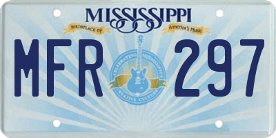 MS license plate MFR297