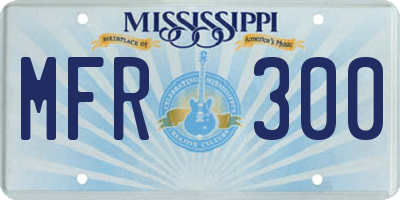 MS license plate MFR300