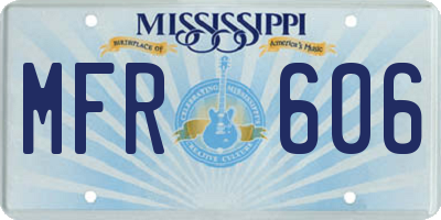 MS license plate MFR606