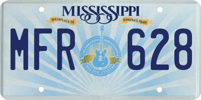 MS license plate MFR628