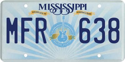 MS license plate MFR638