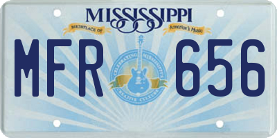 MS license plate MFR656