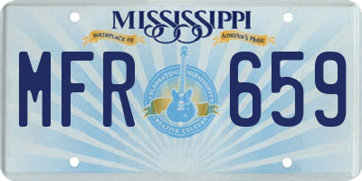 MS license plate MFR659