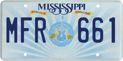 MS license plate MFR661