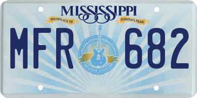 MS license plate MFR682