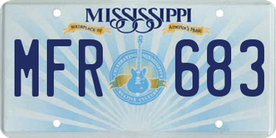 MS license plate MFR683