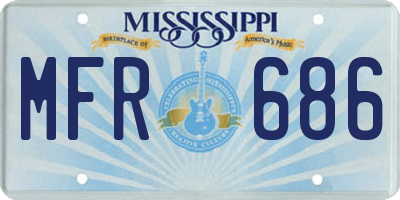 MS license plate MFR686