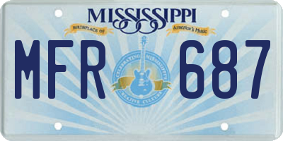 MS license plate MFR687