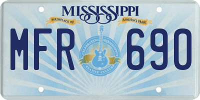 MS license plate MFR690