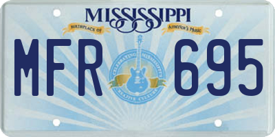 MS license plate MFR695