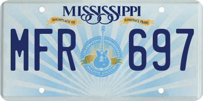 MS license plate MFR697