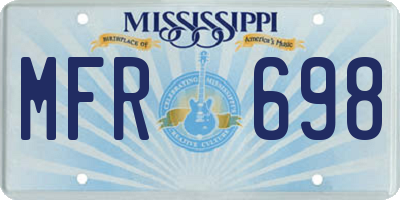 MS license plate MFR698