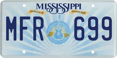 MS license plate MFR699