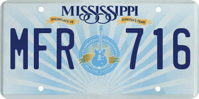 MS license plate MFR716