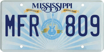 MS license plate MFR809