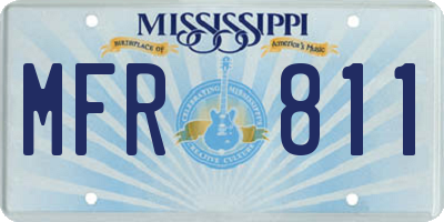 MS license plate MFR811