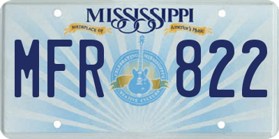 MS license plate MFR822