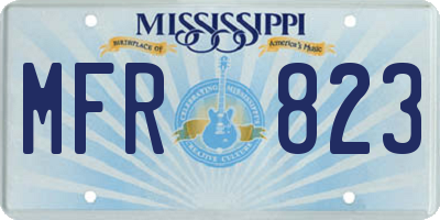 MS license plate MFR823