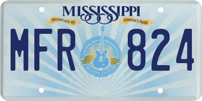 MS license plate MFR824