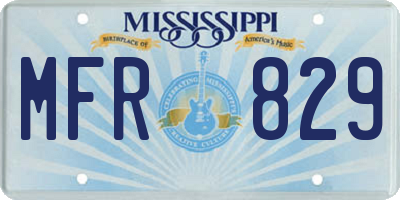 MS license plate MFR829