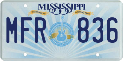 MS license plate MFR836