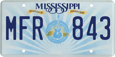 MS license plate MFR843