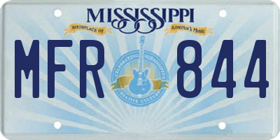 MS license plate MFR844