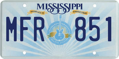 MS license plate MFR851