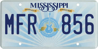 MS license plate MFR856