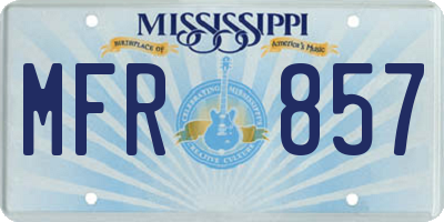 MS license plate MFR857