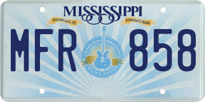 MS license plate MFR858