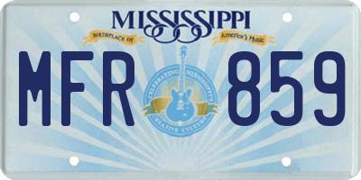 MS license plate MFR859