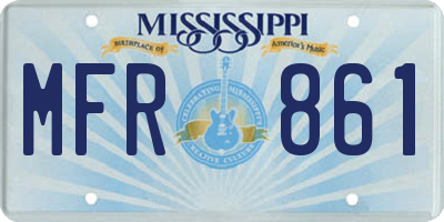 MS license plate MFR861