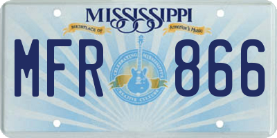 MS license plate MFR866