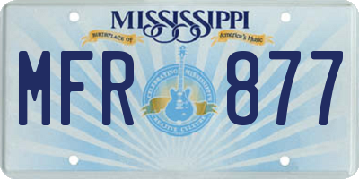 MS license plate MFR877