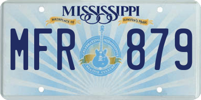 MS license plate MFR879