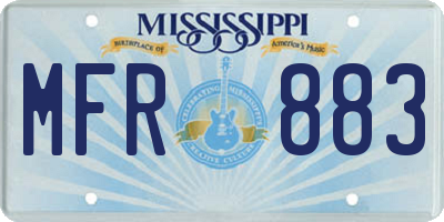 MS license plate MFR883
