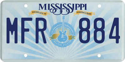 MS license plate MFR884