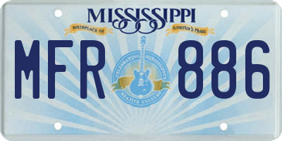 MS license plate MFR886