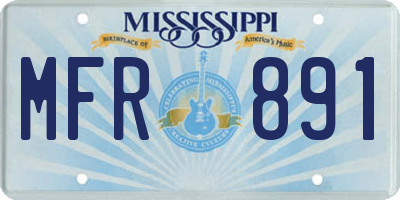 MS license plate MFR891