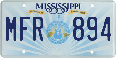 MS license plate MFR894