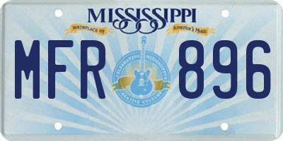 MS license plate MFR896