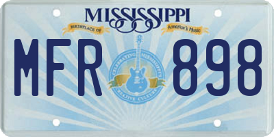MS license plate MFR898