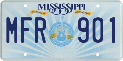 MS license plate MFR901