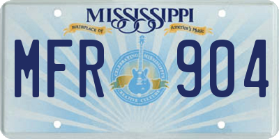 MS license plate MFR904