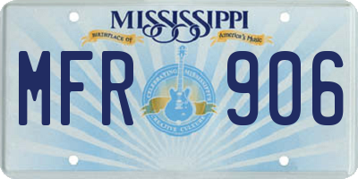 MS license plate MFR906