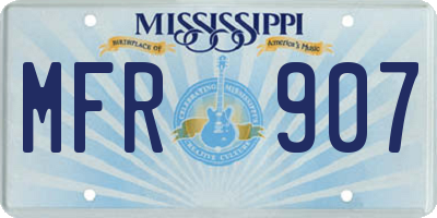 MS license plate MFR907