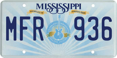 MS license plate MFR936